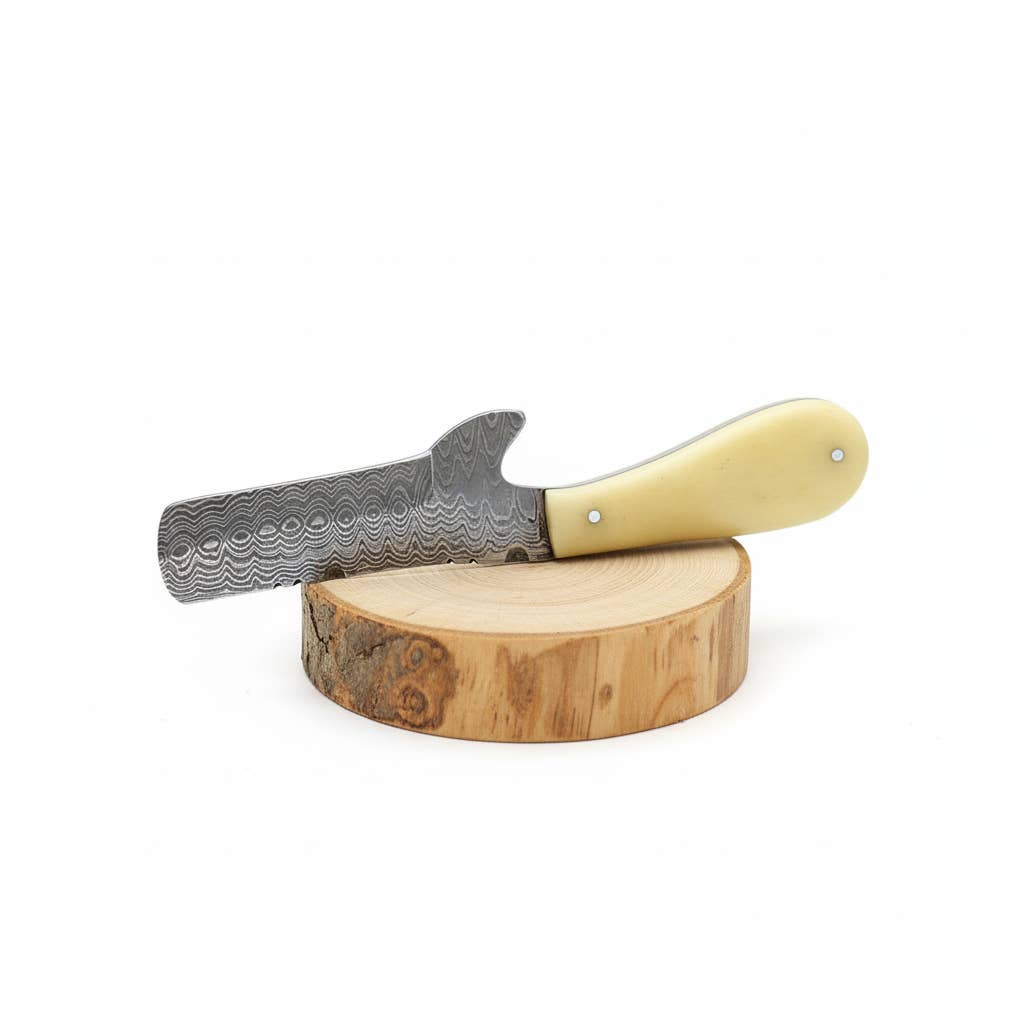 Deer Edge - Wholesale Kitchen/Utility Knife -
Authentic Handcrafted Damascus Steel Cheese Knife with Ergo