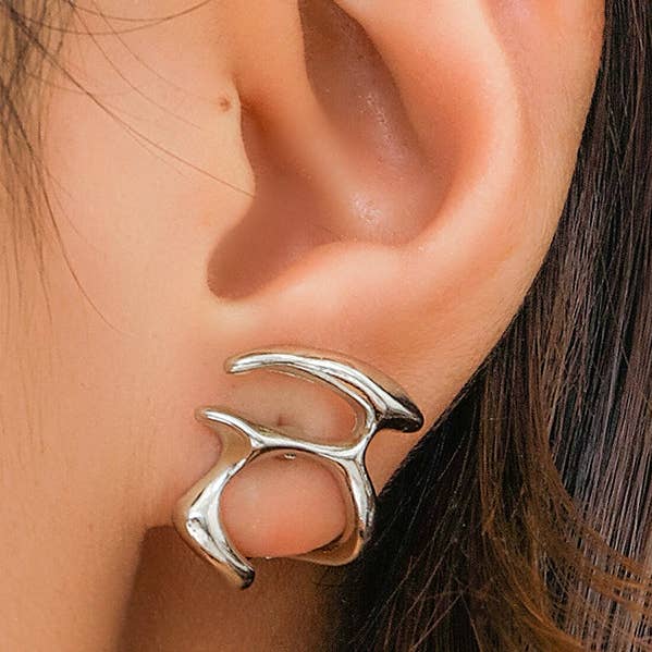 Geometric Solid Color Drop Earrings - Silver for wholesale by UZ Wholesale Store