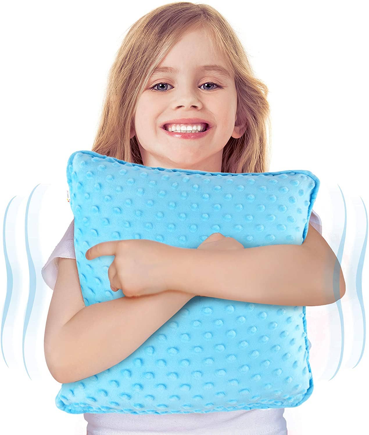 Special Supplies - Wholesale Pillow/Cushion - Kids & Baby - Sensory Vibrating Pillow – Pressure-Activated Calming Support for Kids & Adults, 12” Plush with Textured Bumps, 3 Vibration Modes, Music & Voice Recording (Blue)8