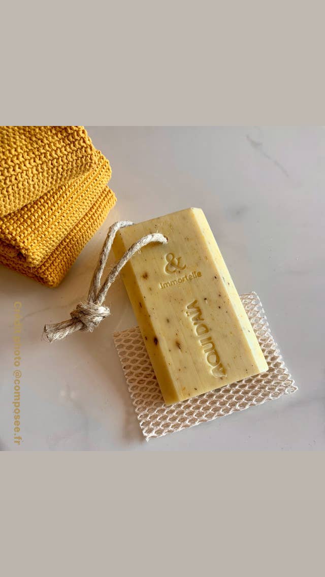 MAITRE SAVONITTO – Großhandel Feste Seife – Seife am Seil Immortelle 110g3