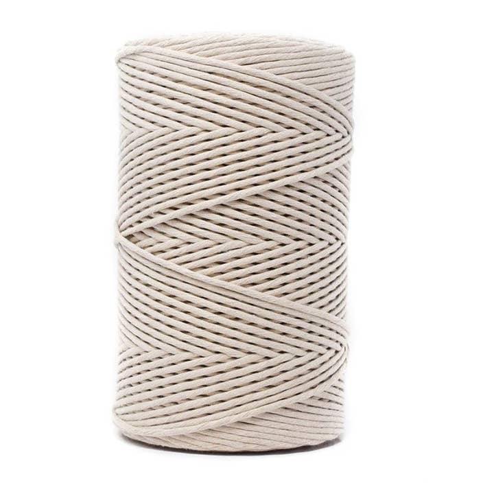 Cotton Cord Zero Waste 4 Mm - 1 Single Strand - Moon for wholesale by Ganxxet, Inc.