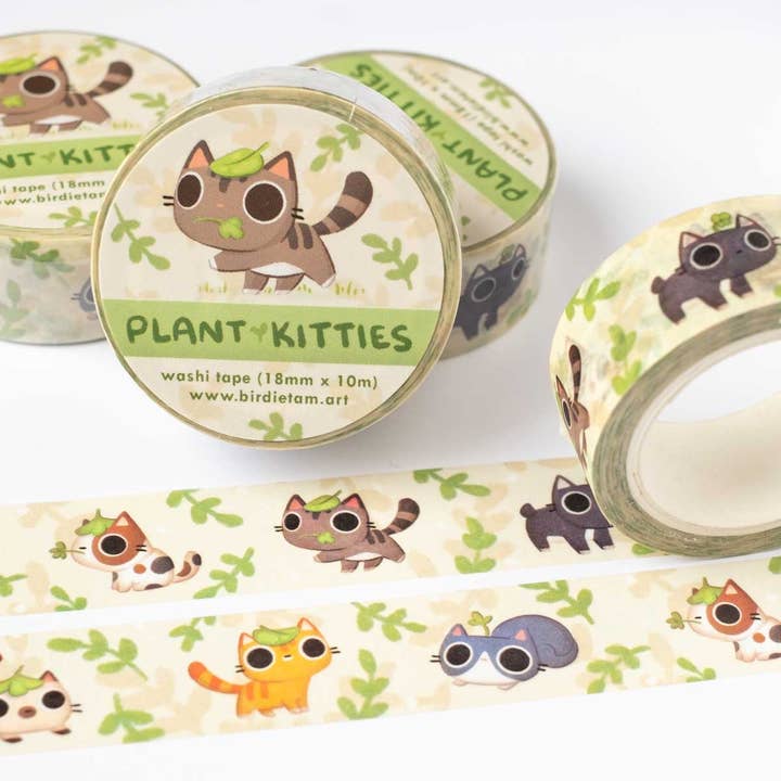 Ruban adhésif Washi - Plant Kitties pour la vente par Birdie Tam