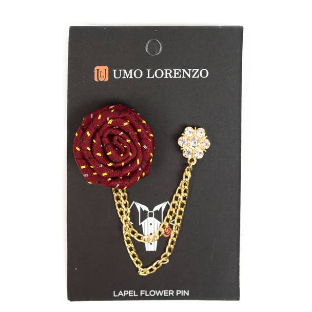 Selini New York - Wholesale Lapel Pin/Button - Men's Flower Boutonniere Clutch Back Lapel Pins1