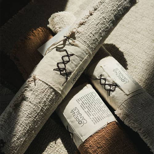 Lorena Canals Home - Wholesale Placemat - Handloom Placemats Natural and Marsala (Set of 4)4