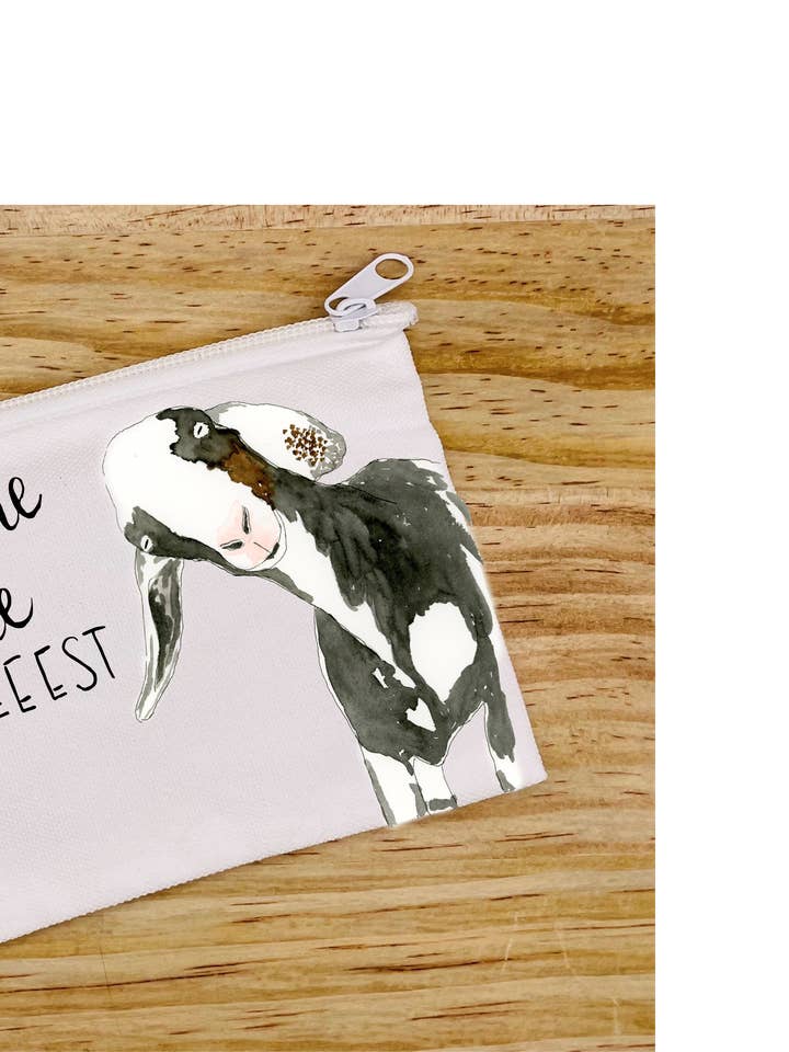 You're the Beeeest Goat Zipper Pouch for wholesale by Krafty Inc