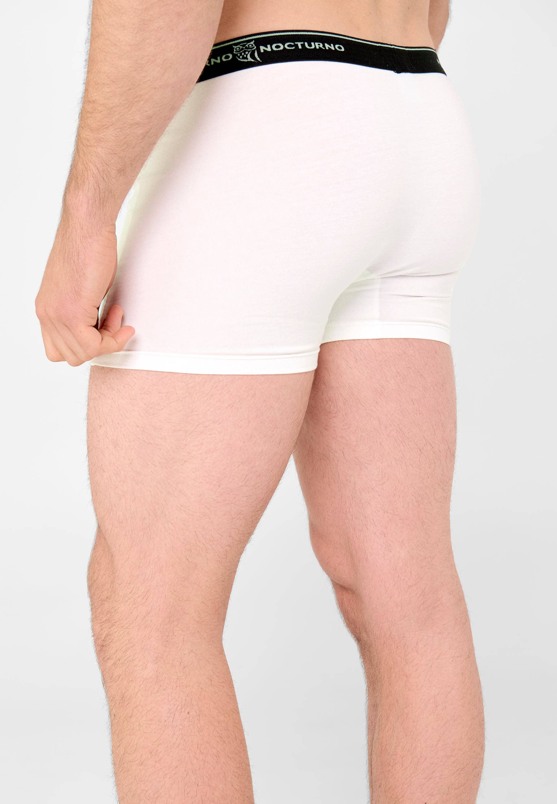 Blank Pack 2 Solid Knit Boxer Shorts White/Black - White 7700 for wholesale on Faire4