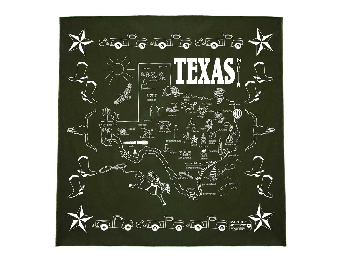 Maptote - Venta al por mayor Bandana - Unisex - Bandana Texas2