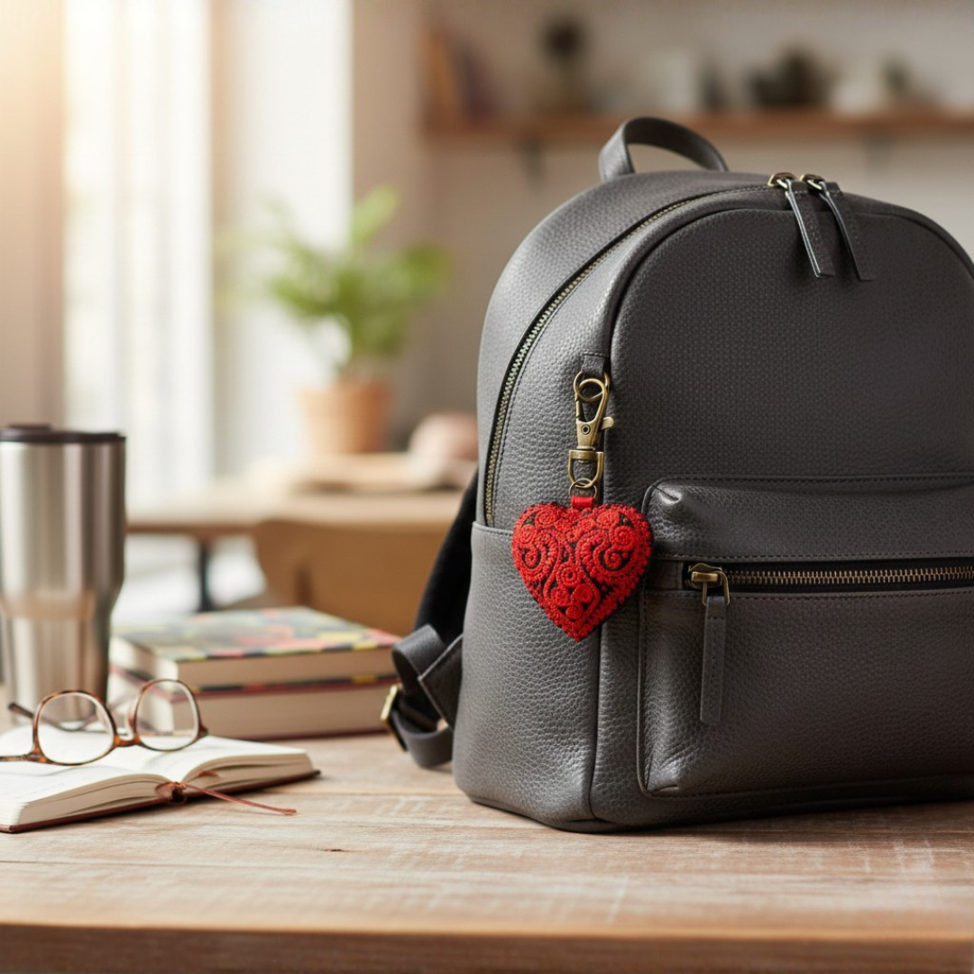 Lumily - Wholesale Keychain - Women's - Heart Hmong Embroidered Zipper Pull | Keychain - Thailand10