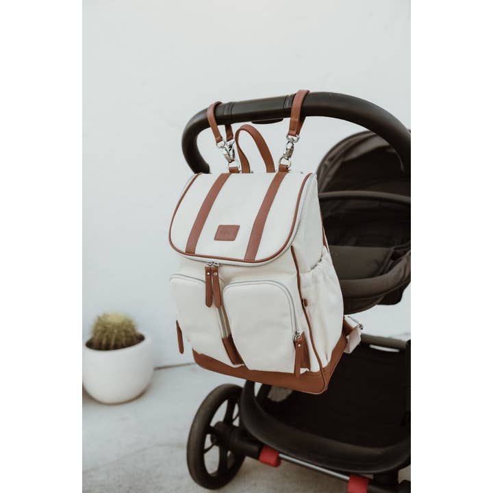 OiOi - Wholesale Diaper Bag - Baby - Signature Nappy Backpack - Natural Canvas