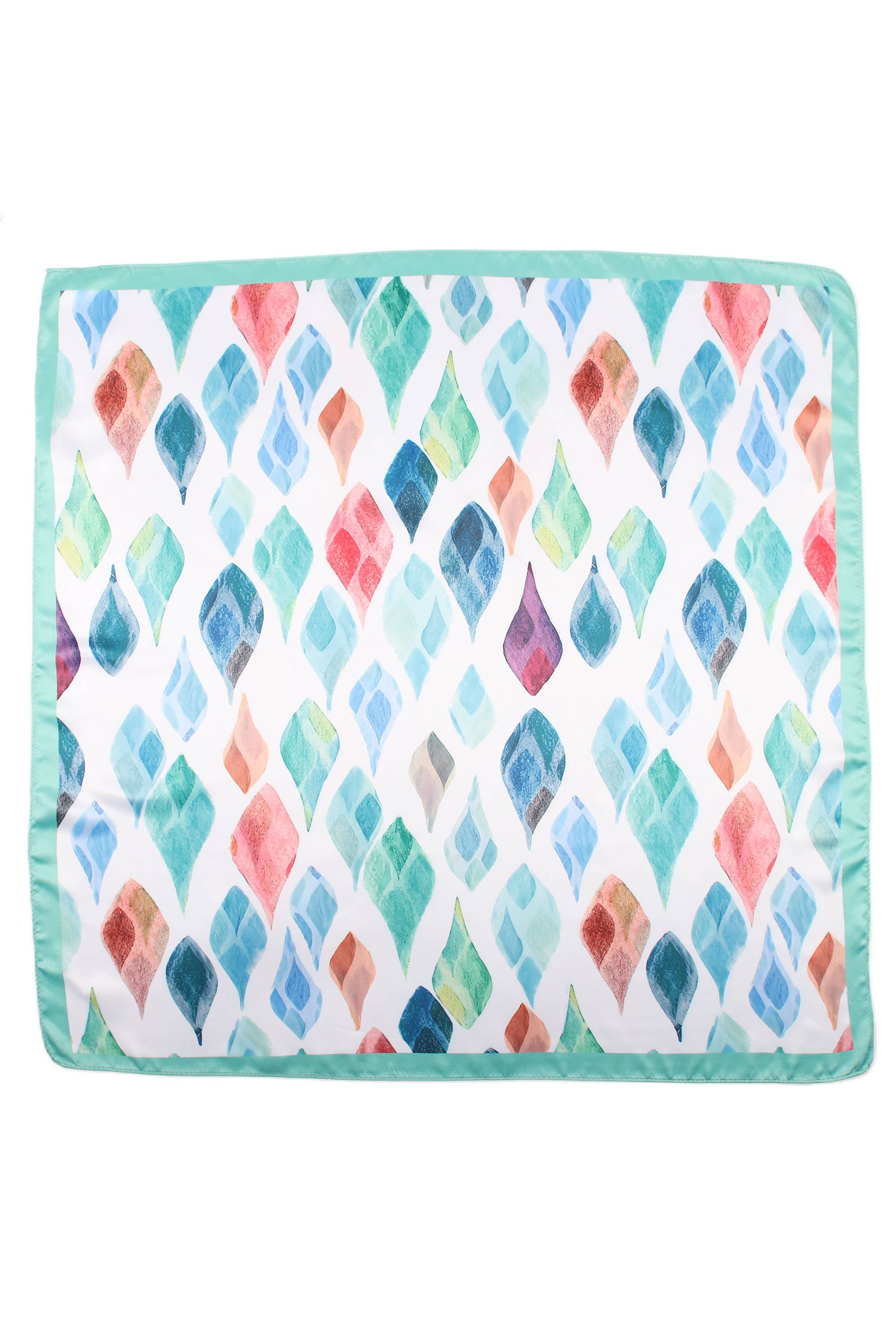 PHANIE MODE – wholesale Scarf – Women's – Small satin square silk-touch diamond print E-092004