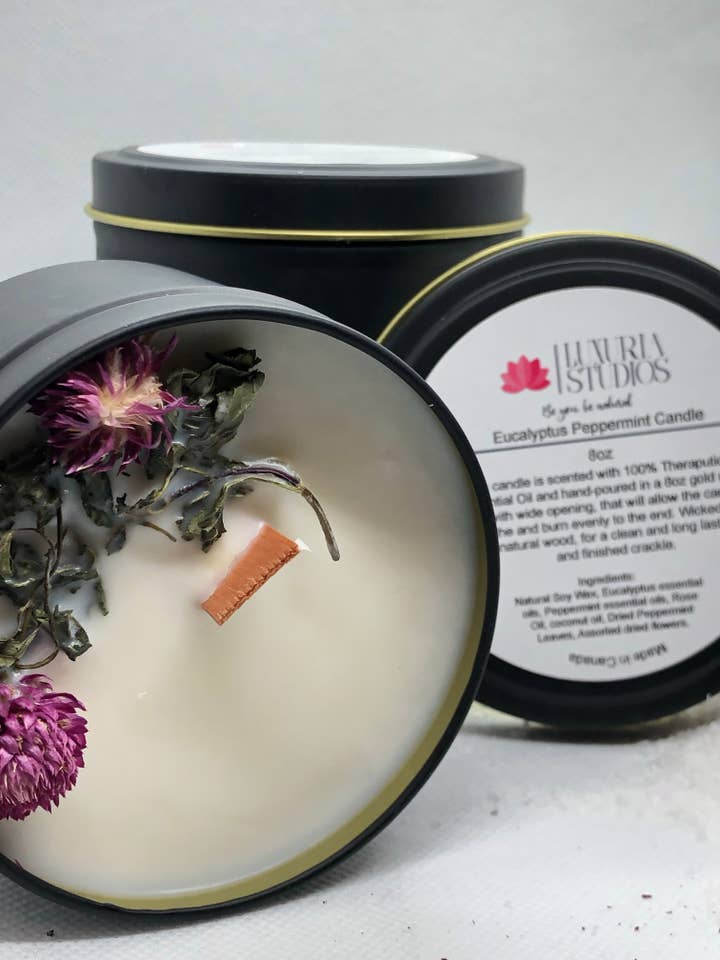 Eucalyptus Peppermint Candle for wholesale by Luxuria Studios