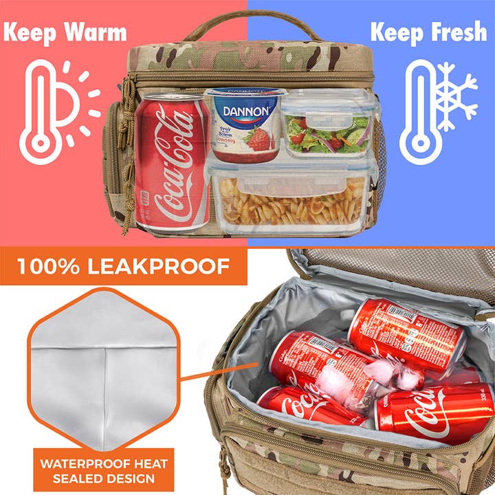 OPUX - Wholesale Lunch Bag/Box - Tactical Military Leakproof Lunch Box - 9 Cans / 18 Cans37