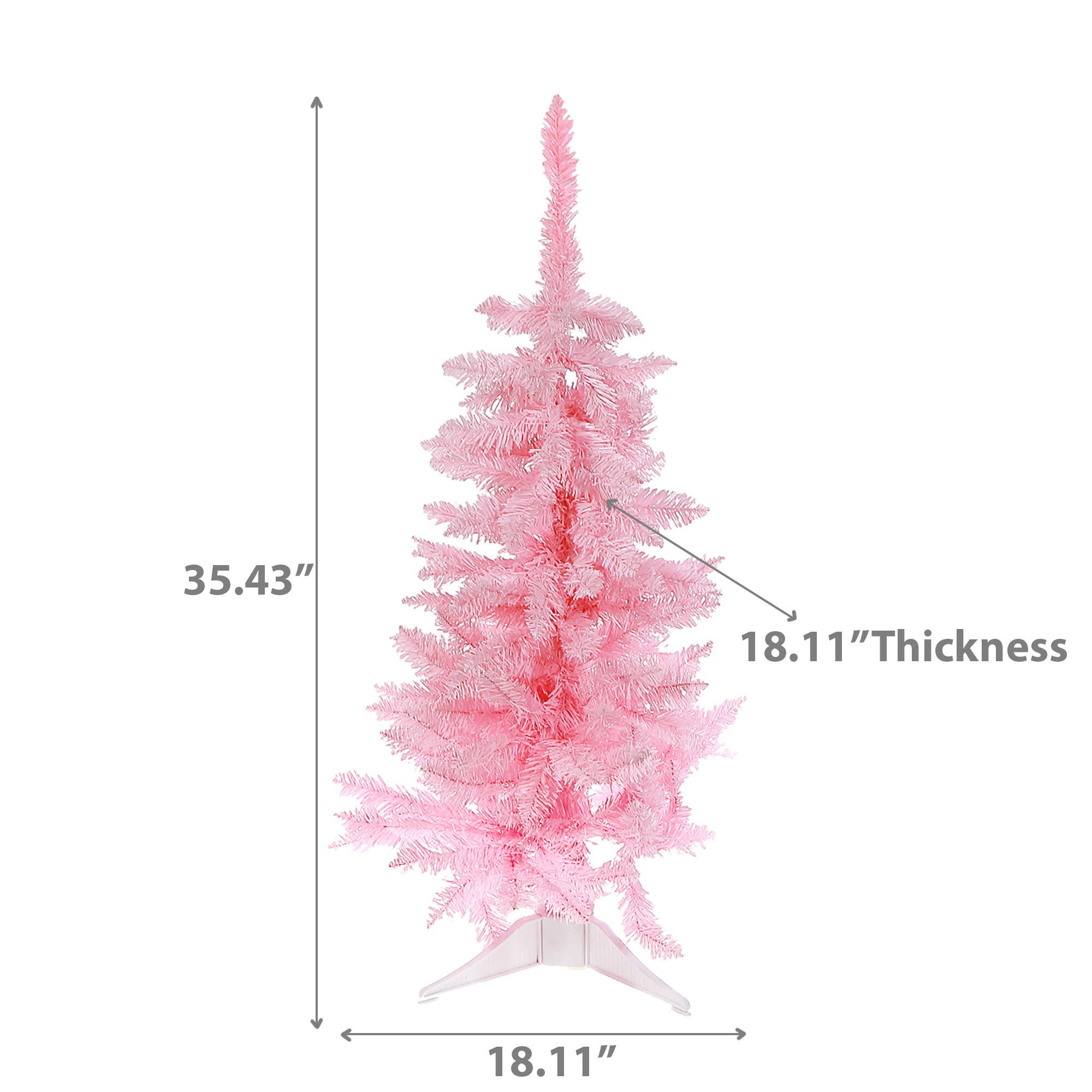 IH Casa Decor - Wholesale Artificial Christmas Tree - 3' SPRUCE PINK XMAS TREE PVC 120 NORMAL TIPS W/PLASTIC STAND2