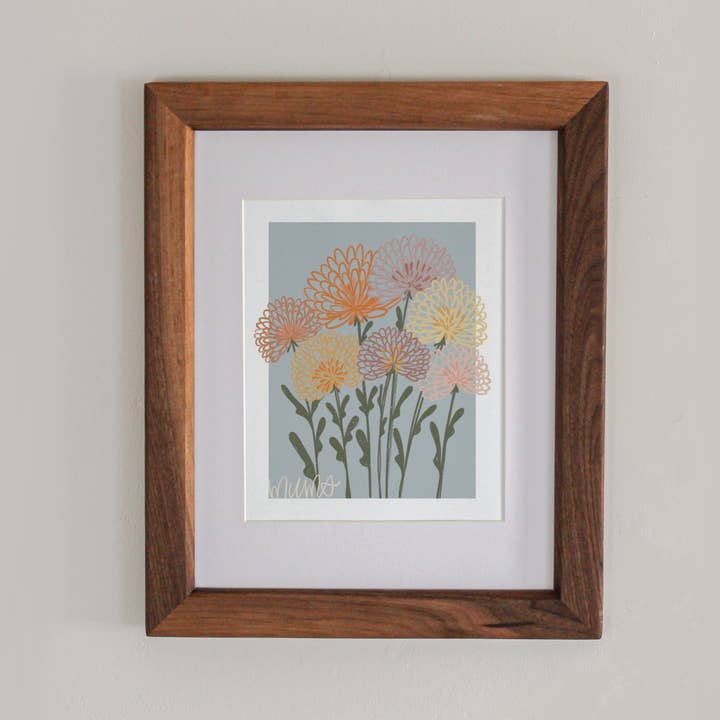 Mums in Bloom 8x10" Kunstdruk voor wholesale door Stillbay Home Goods