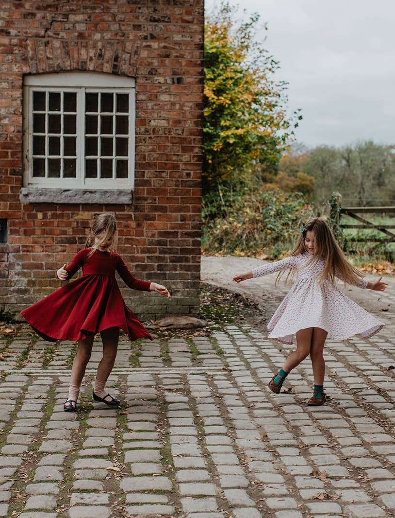 Floras – wholesale Dress – Kids – Twirl Dress - Mulberry4