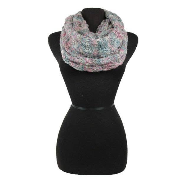 Cap Zone - Wholesale Scarf - Women's - Colorful Stitched Crochet Knit Infinity Scarves2