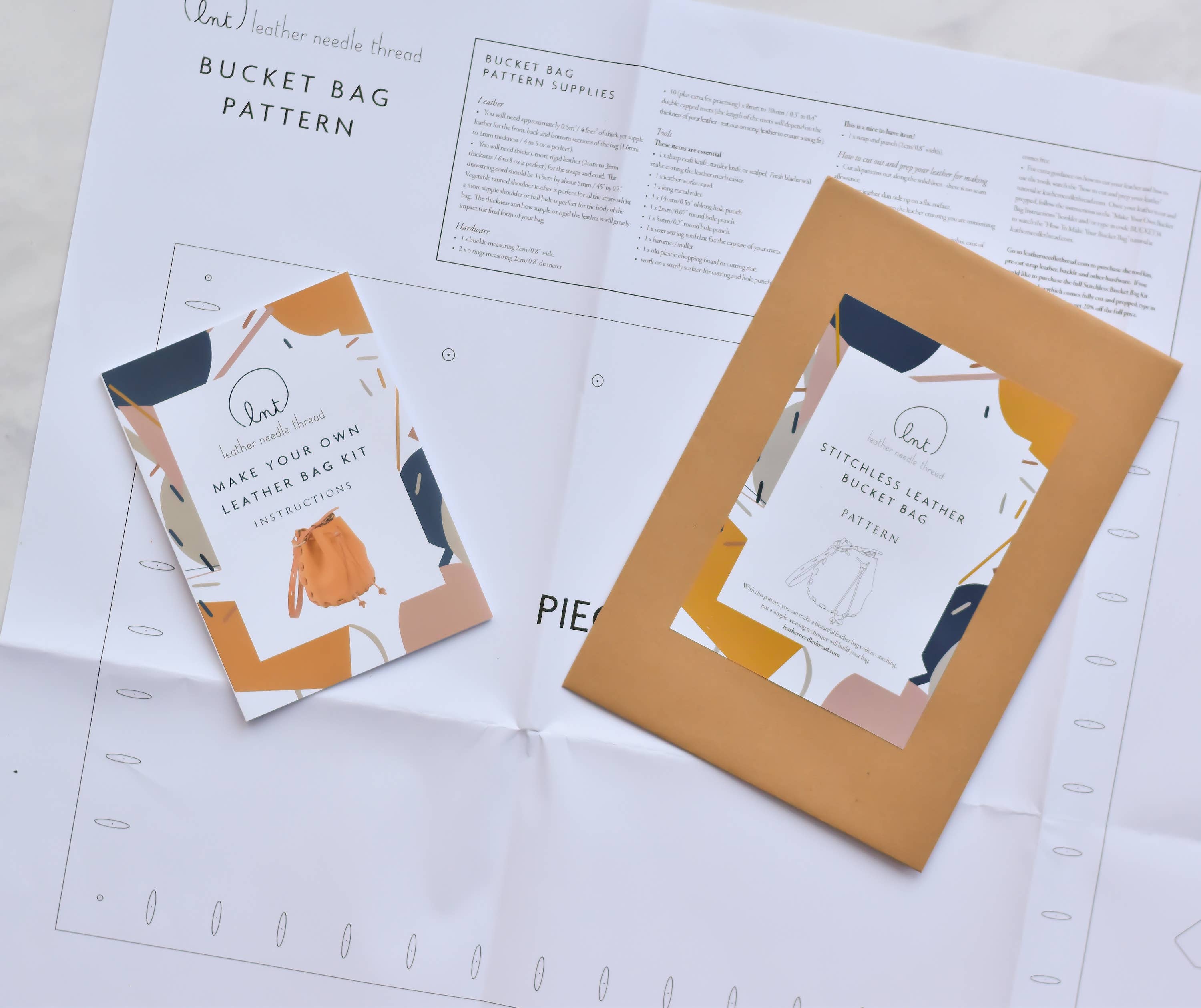 Leather Needle Thread - Vente Kit de bricolage - Patron de sac bourse sans couture3