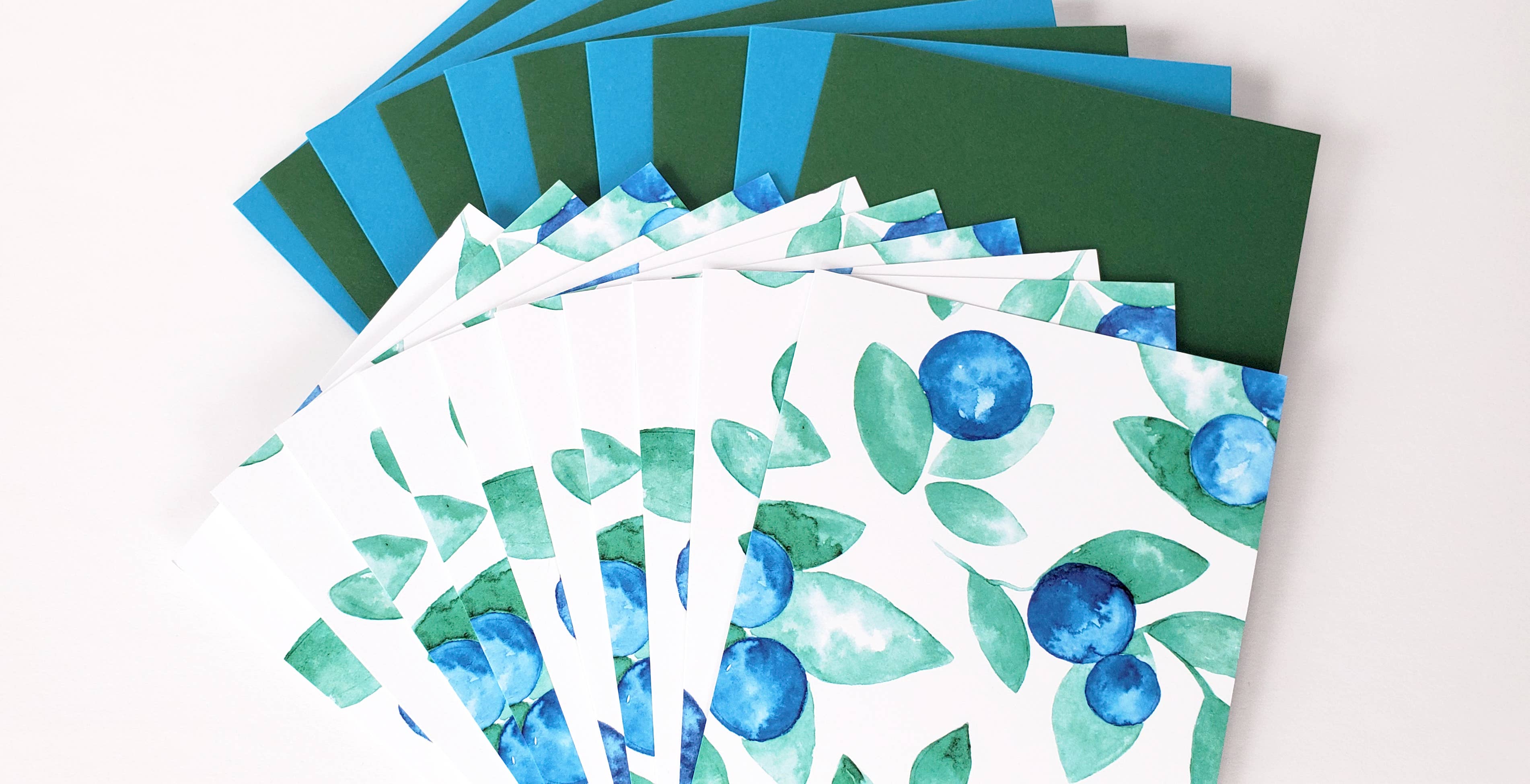 Lucky Dog Design Co. - Wholesale Stationery/Notecard Set - Blueberry Paradise Mini Card Set (Set of 10)1