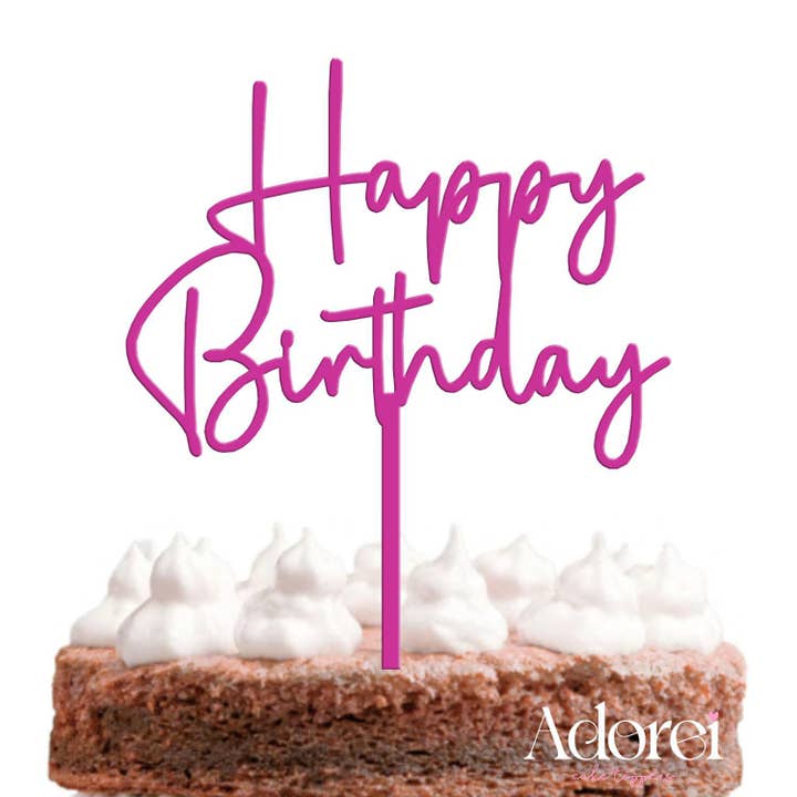 Adorei - Wholesale Taart/cupcaketopper - Gefeliciteerd Acryl Taart Topper