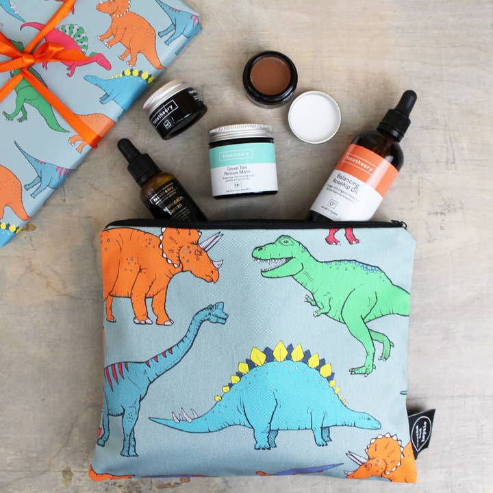 Dinosaur Wash Bag for wholesale by martha and hepsie ltd