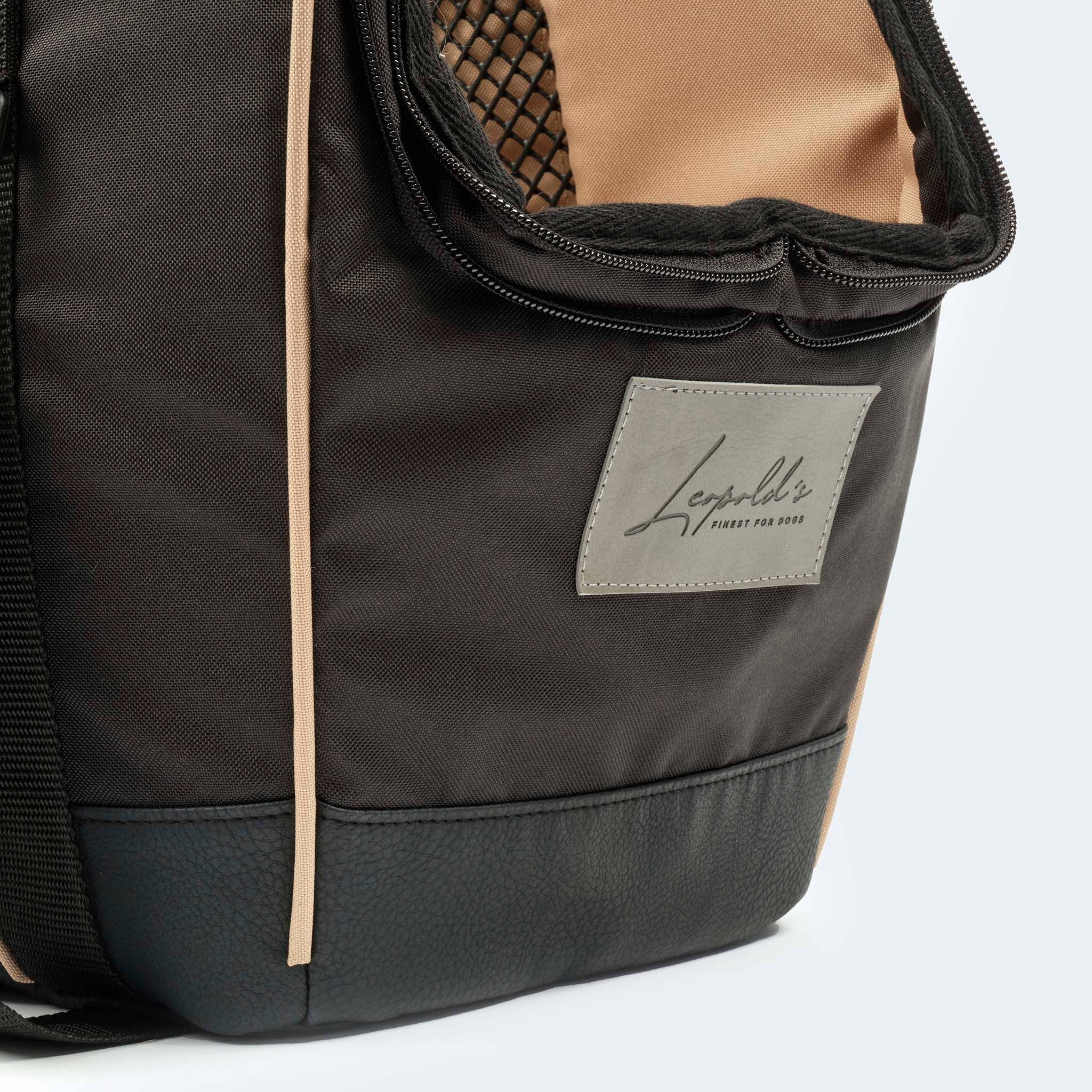 ​​Leopold's Finest for dogs - Vente Caisse de transport – chien - Sac de vélo noir pour chiens15