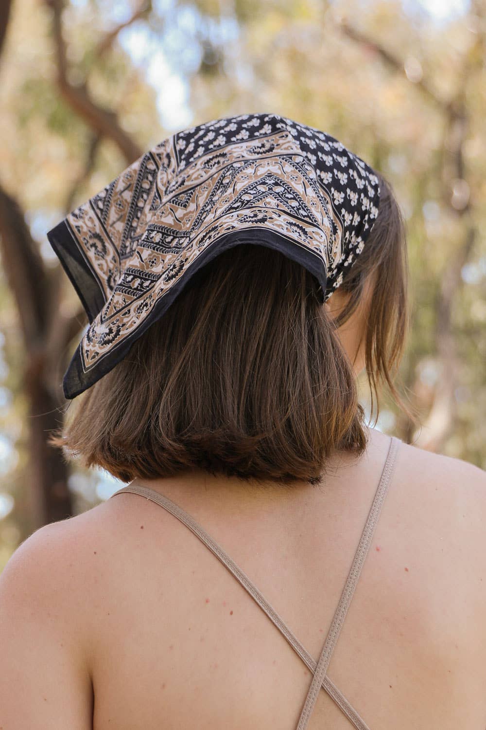 Leto Accessories - Wholesale Bandana - Women's - Floral Vine Neckerchief – Perfect Retro Bandana Accessory0