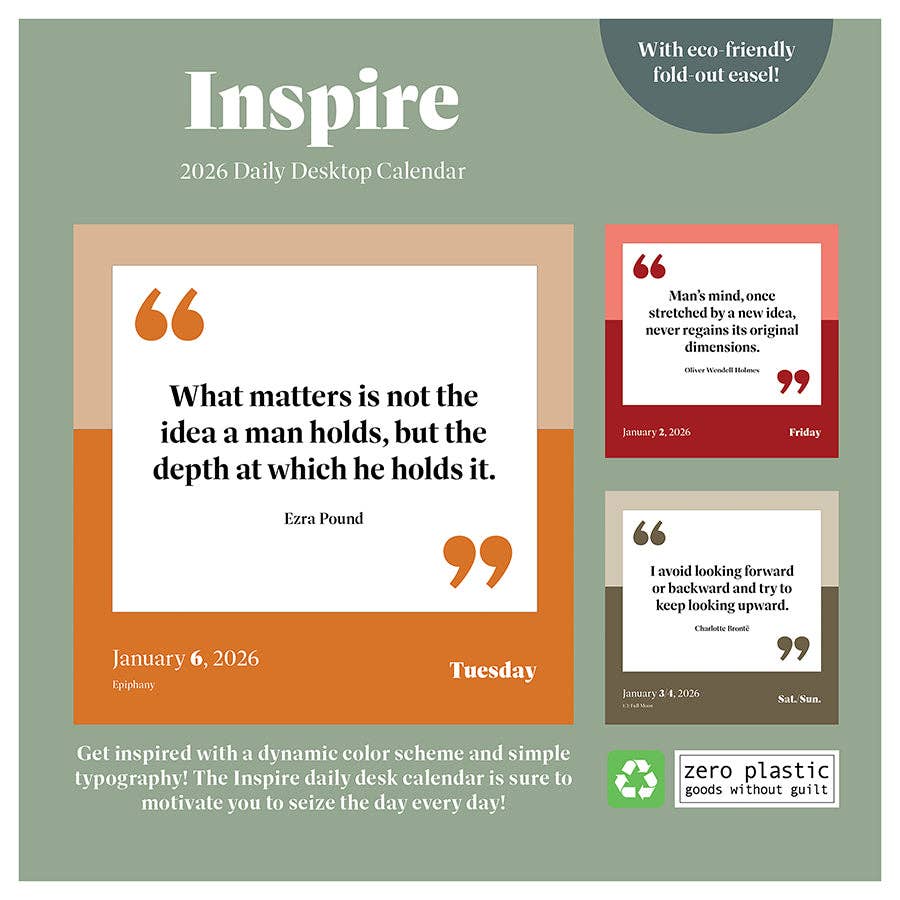 TF Publishing - Paper Goods - Vente Calendrier - Calendrier de bureau quotidien Inspire 20265