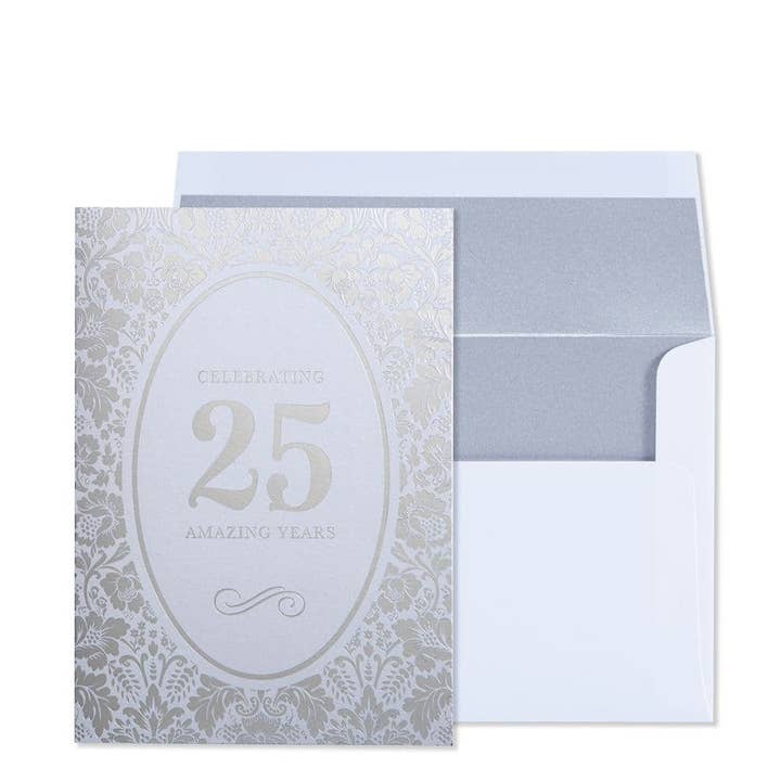 Carte du 25e anniversaire d'argent pour la vente par NIQUEA.D