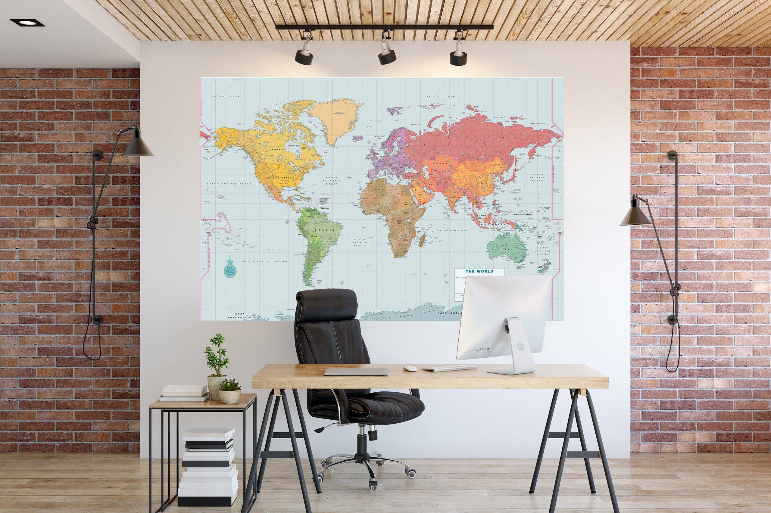 Peter Pauper Press - Wholesale Map - Oversized World Wall Map1