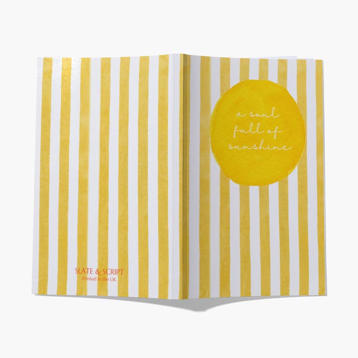 Slate and Script 'Stripe Yellow' A5 Notebook 80 pages for wholesale by Slate and Script