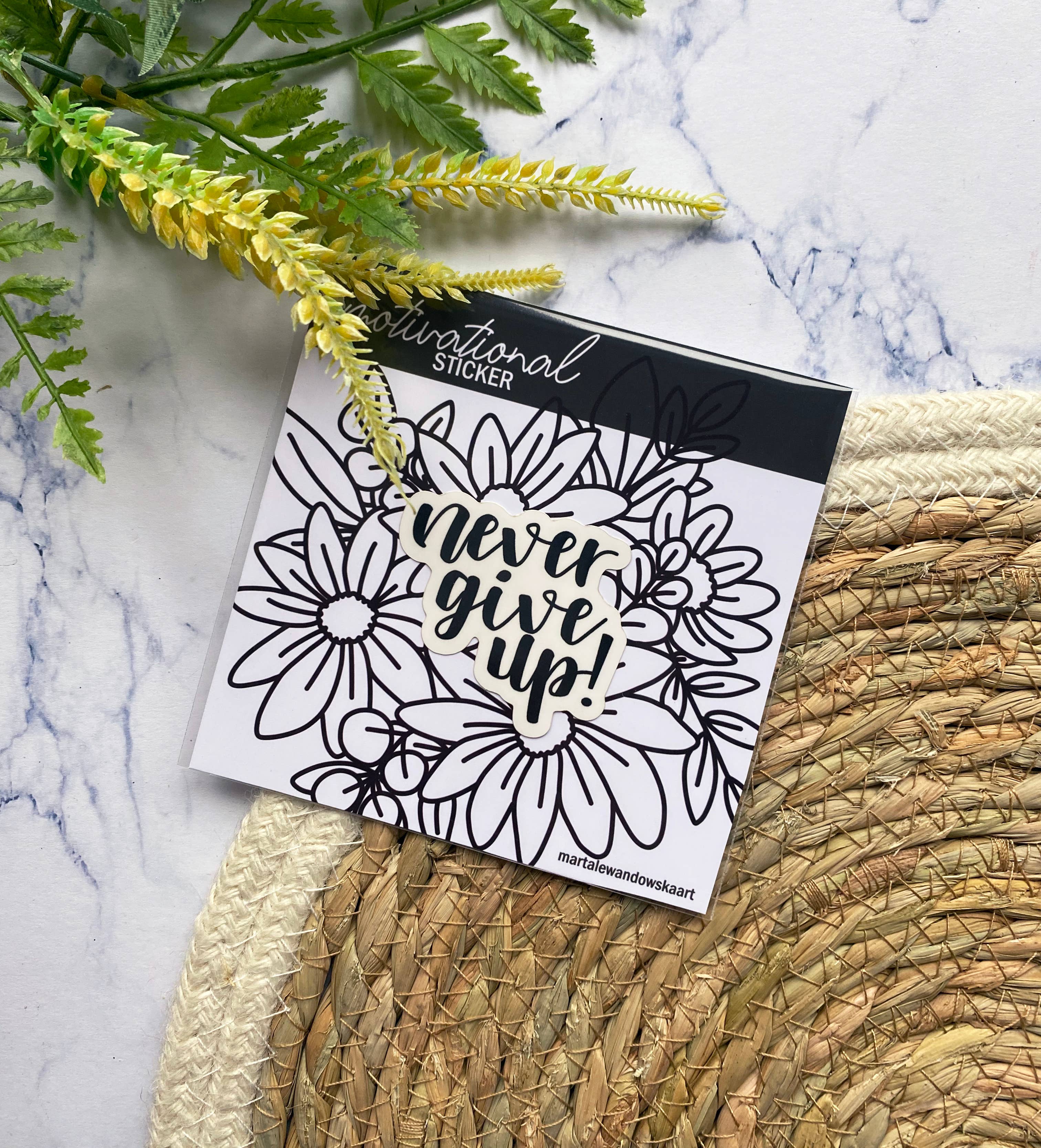 Marta Lewandowska Art - Wholesale Sticker - Never Give Up Sticker1