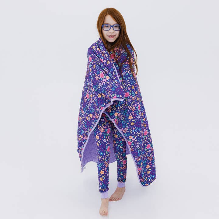 Bam & Stitch - Vente Couverture de lit – enfant et bébé - Plaid Orchid Gardens3