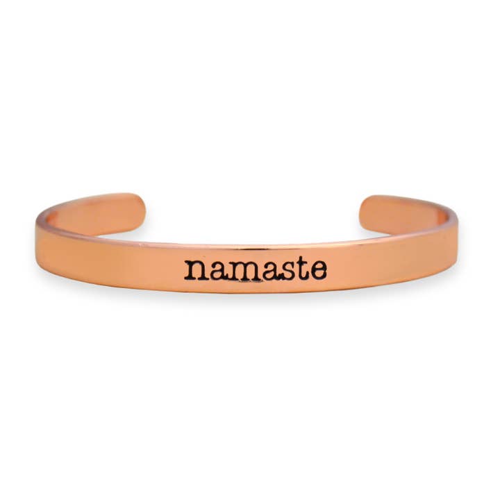 Off the Cuff "namaste" Message Cuff for wholesale by From The Heart