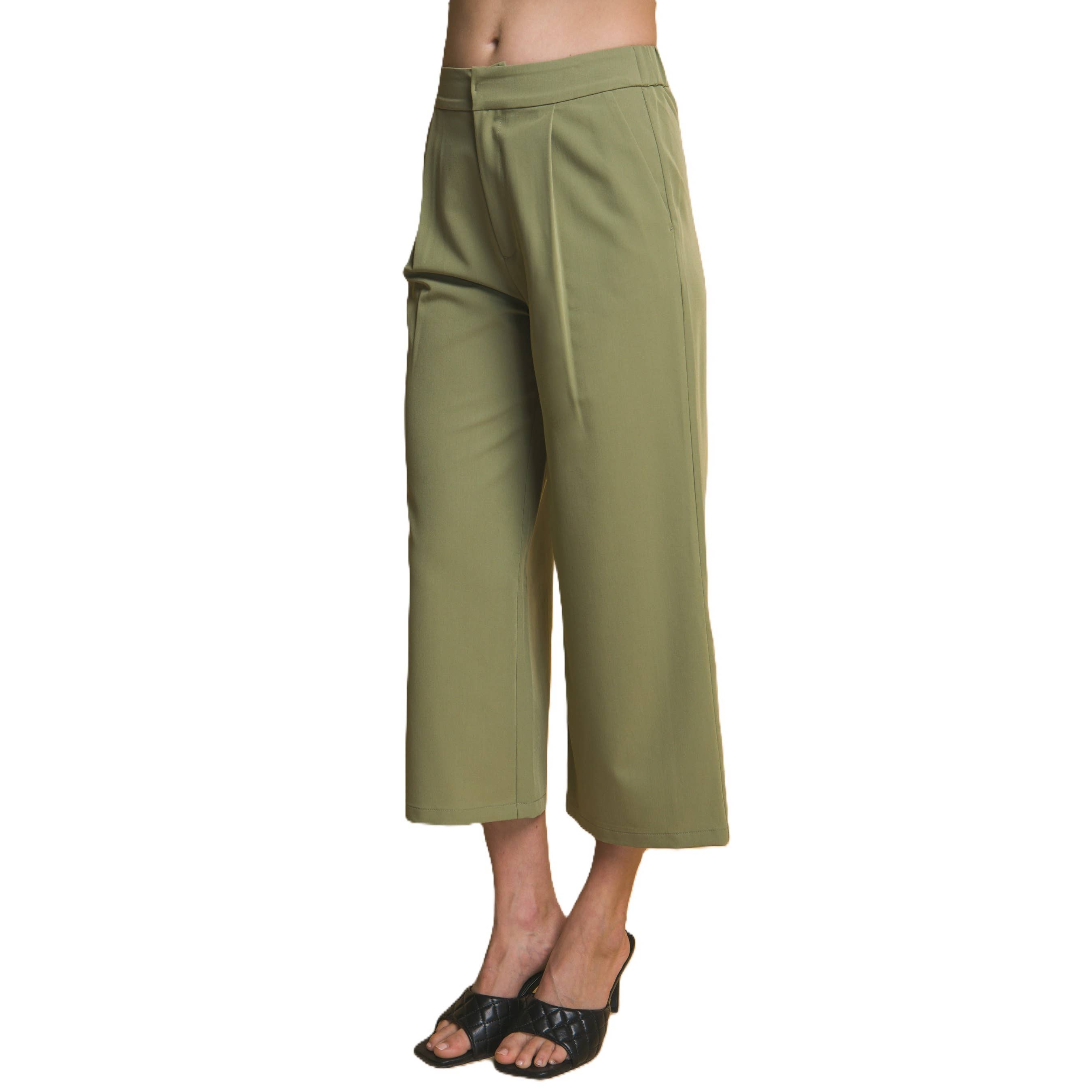 Apolline – wholesale Byxor - Dam – Breda byxor med veck och resårmidja11