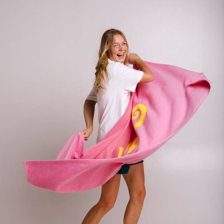 Sossu - Wholesale Beach Towel - Seahorse Peshtemal - Pink4