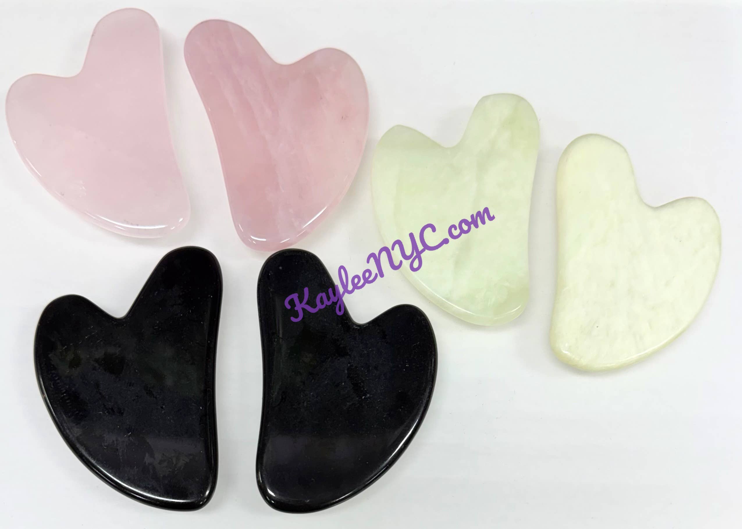 KayleeNYC - Wholesale Gua Sha Tool - Natural Crystal Gua Sha Facial Massage Heart1