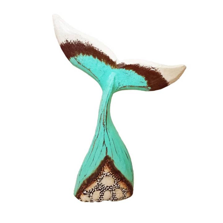 Whale Tail Albesia Wood 38cm height for wholesale by Shared Earth