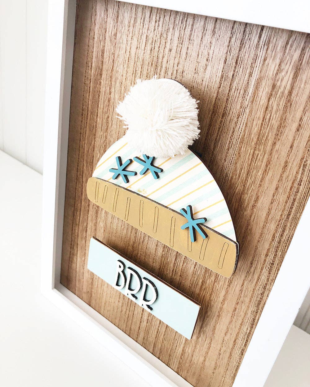 Foundations Decor - Wholesale DIY Craft Kit - Foundations Decor Simply Framed - BRRR Snow Hat DIY kit2