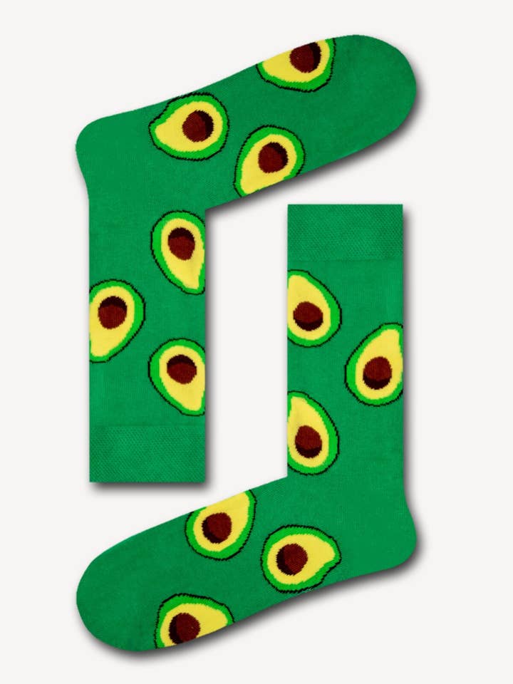 Avocado Lovers Unisex Fruit Socks Gift #2 for wholesale by Socksbros LTD