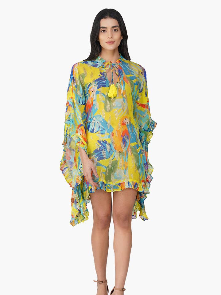 Set of 6 Farm Peru Tropic Lurex Printed Kaftan (S,M,L) for wholesale by America & Beyond