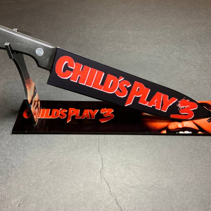 Dead Dave Designs - Wholesale Kitchen/Utility Knife - Childs Play 3 Knife With/Without Sublimated Stand