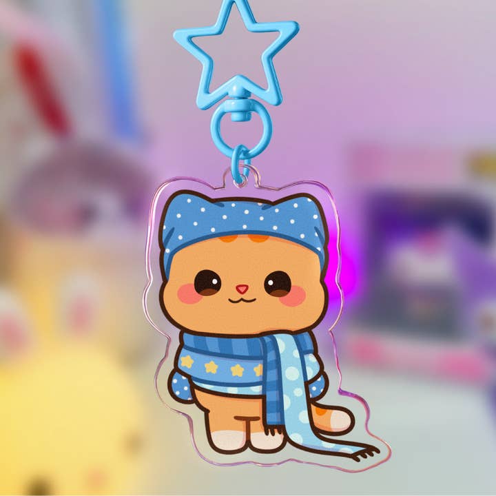 Indpakket Reese akryl nøglering for engroshandel hos owloArt