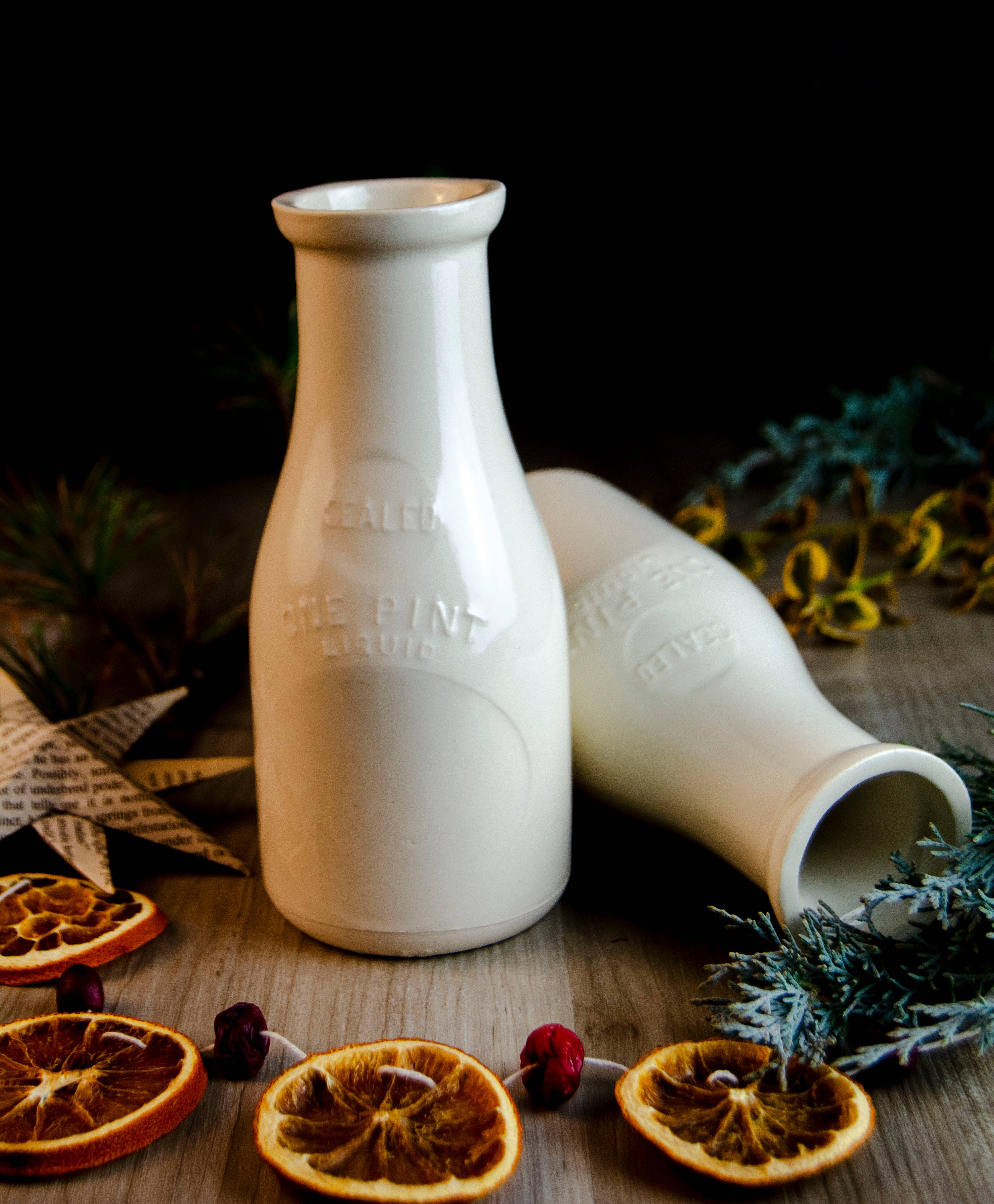 Cōppa Cōllaborative LLC - Wholesale Vase - Ceramic Milk Bottle Vase, Decorative Vase8