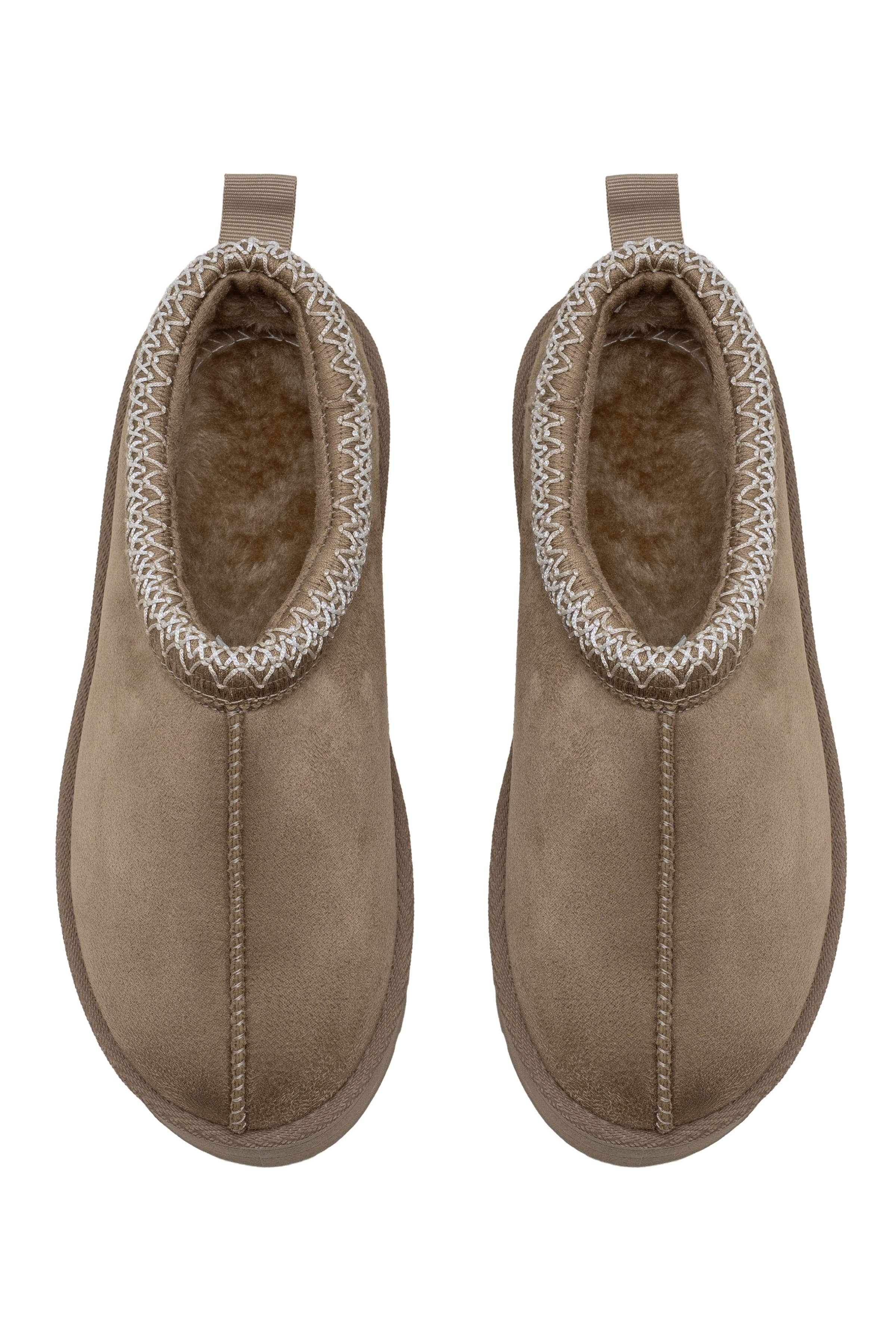 C'M PARIS – Großhandel Schlappen – Damen – Plattform-Hausschuh mit Strickkragen 643515