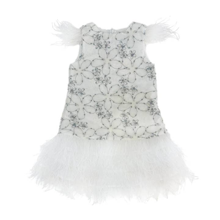 Olivia Feather Dress for wholesale by Petite Maison Kids