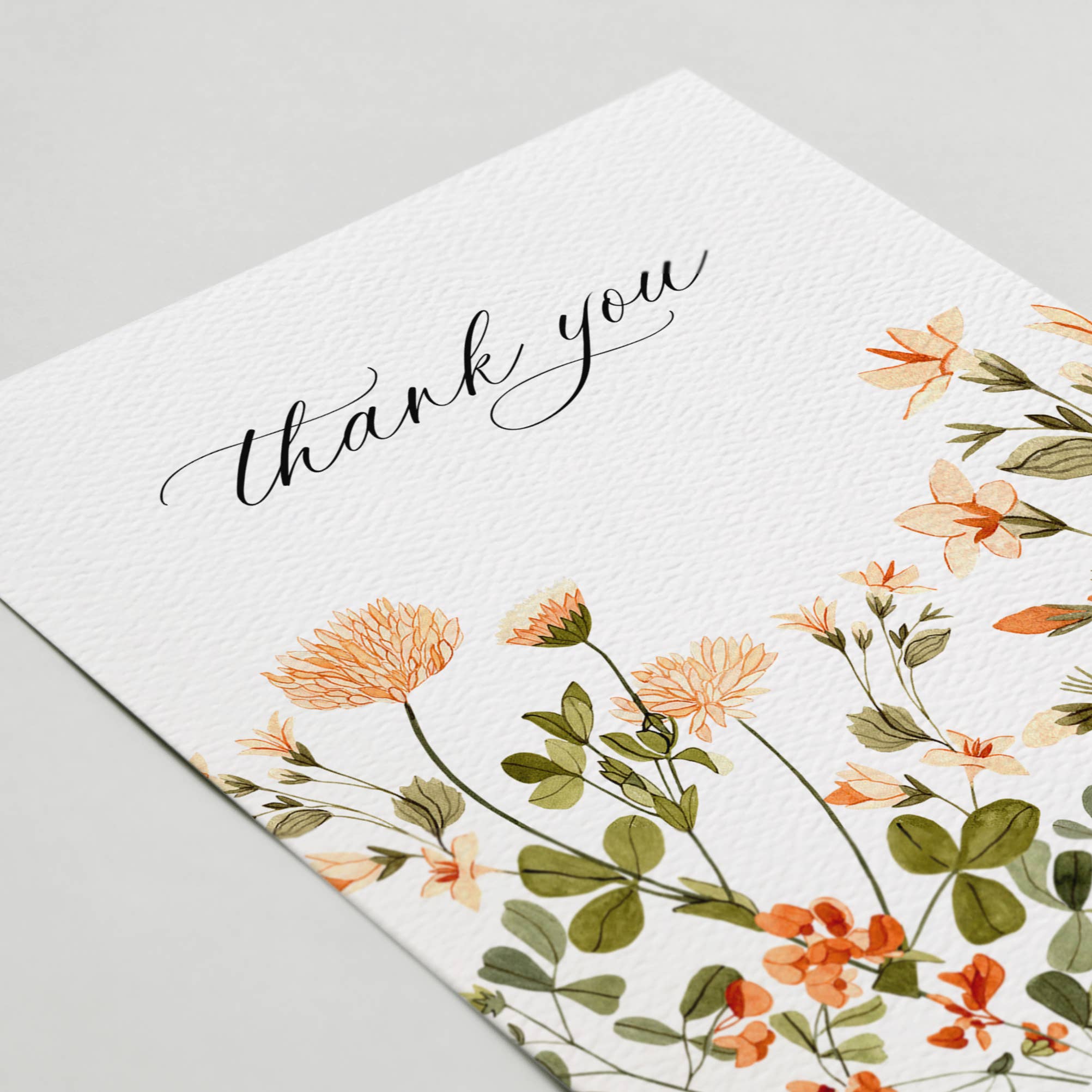 Blue Thistle - Wholesale Thank You Card - Thank You Floral Greeting Card, Plant thanks, Greenery1
