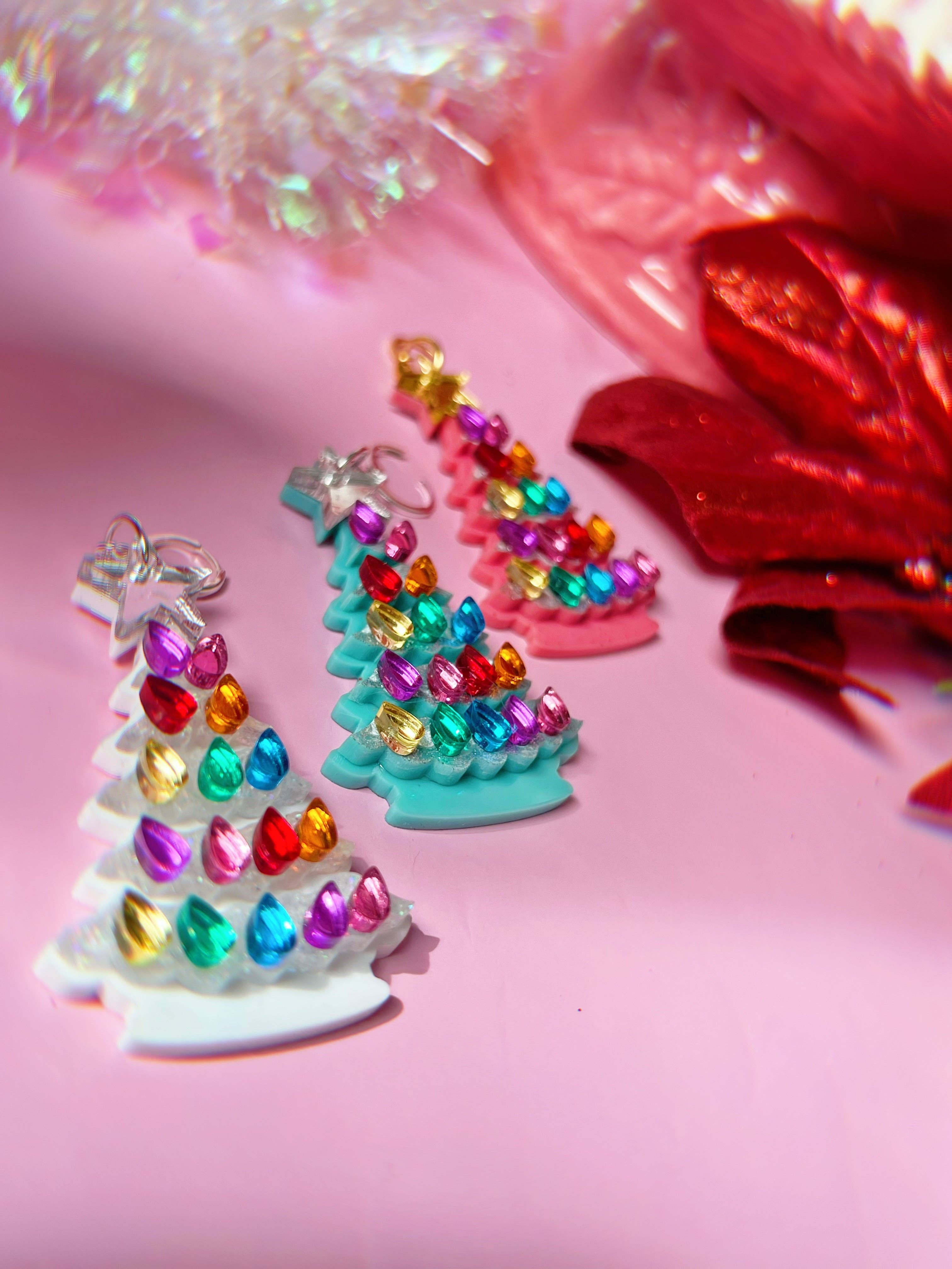Cosmic lovely - Wholesale Dangle Earrings - Ceramic Christmas Tree Earrings2