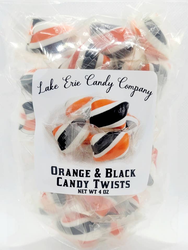 Torsades de bonbons orange et noir pour la vente par Lake Erie Candy Company