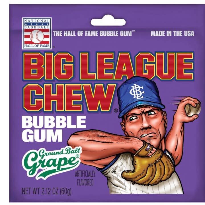 Nostalgic “Retro Grape 🍇” Big League Chew Est.1980 Tray for wholesale by O'Shea's Candies Sweet Shop