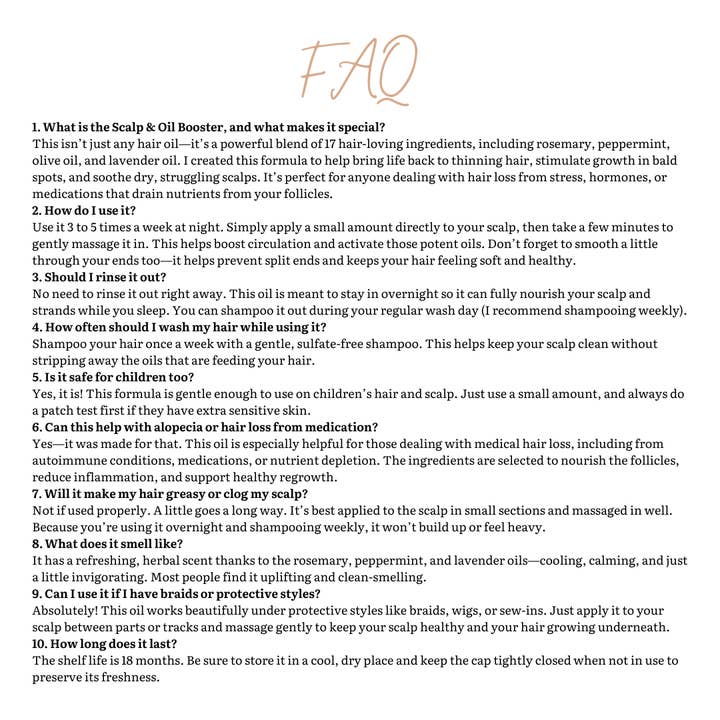 Mia Lynn Naturals - Wholesale Hair Oil - Invigorating Oil - Scalp & Hair Booster, stimulates growth7